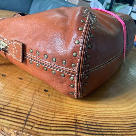 MICHAEL MICHAEL KORS: Astor Studded Leather Bag Satchel Vintage - Picture 6 of 13